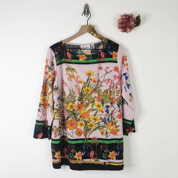 LINEA LOUIS DELL'OLIO Floral Blouse - Picture 2 of 6
